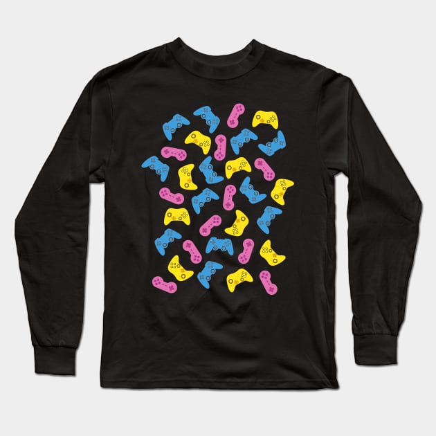 Video game motif for gamer Long Sleeve T-Shirt by Mewzeek_T